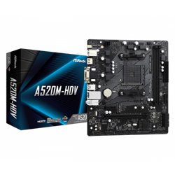 PLACA ASROCK A520M-HDV,AMD,AM4,A520,2DDR4,MATX