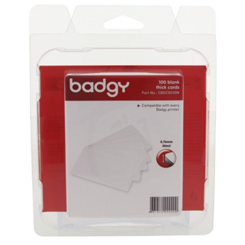 PACK 100 TARTEJAS PVC BADGY CBGC0030W