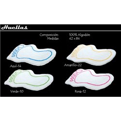 ALFOMBRA BA�O HUELLAS ROSA