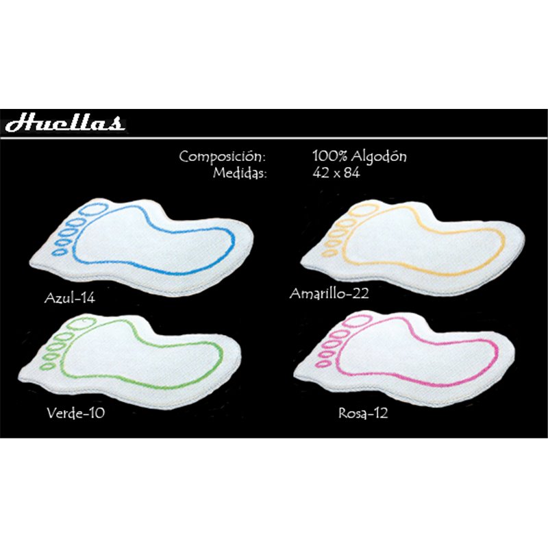 ALFOMBRA BA�O HUELLAS ROSA