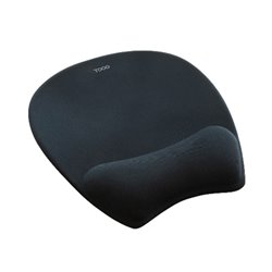TooQ Alfombrilla para ratón ergonómica con reposamuñecas de Espuma Viscoelástica, Negro