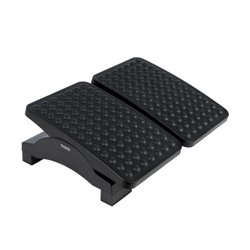 TOOQ REPOSAPIES AJUSTABLE EN ALTURA E INCLINACIÓN, NEGRO