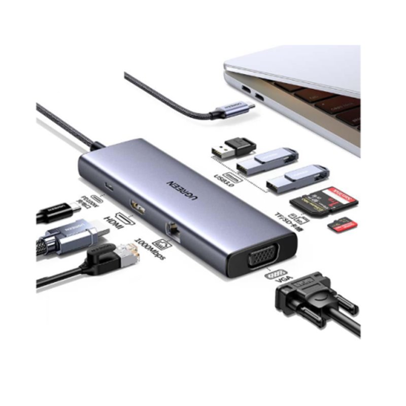 Ugreen Revodok USB-C 6-IN-1 Hub met 4K HDMI USB Tipo C 10000 Mbit/s