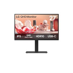 MONITOR LG, 27 PULGADAS, 27BA75QB-B.AEU, 68,6 CM, 2560 X 1440 PIXELES, WIDE QUAD HD, LED, 5 MS, NEGRO