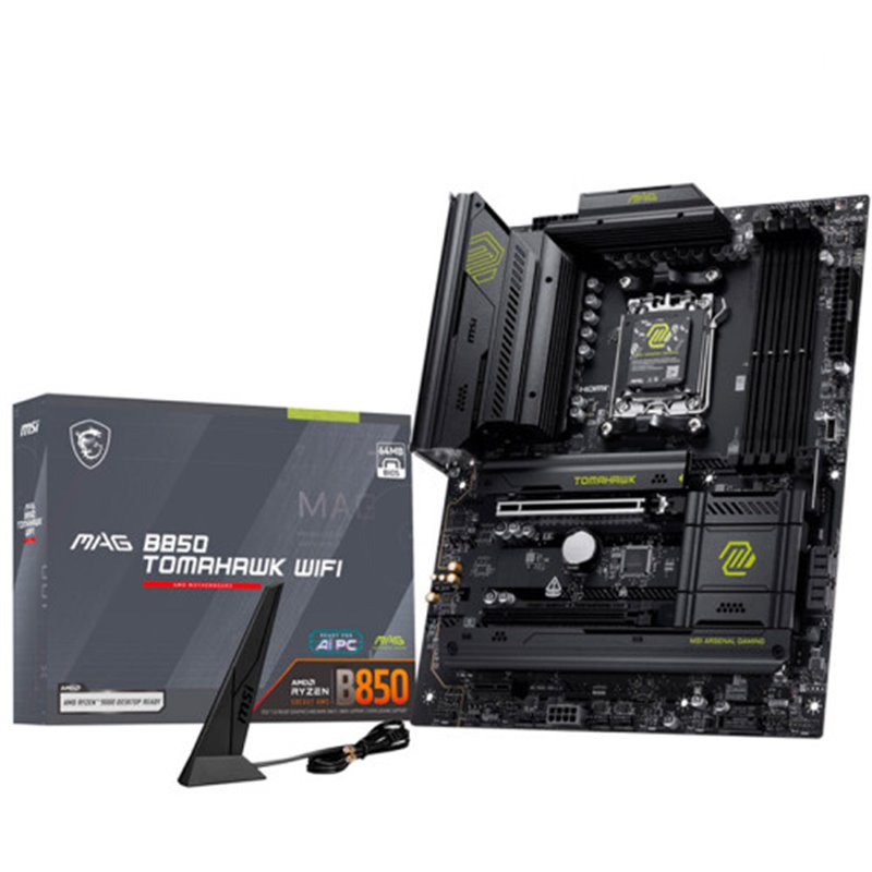PLACA MSI MAG B850 TOMAHAWK WIFI,AMD,AM5,B850,4DDR5,256GB,1HDMI,4SATA3+2M.2,5GBLAN+WIFI7+BT5.4,4USB3.2+2 TYPE-C,ATX