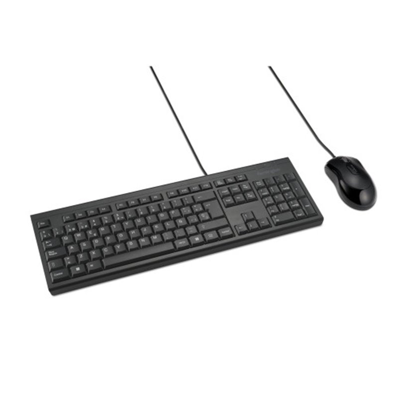 CONJUNTO DE RATÓN Y TECLADO MODELO KM100 EQ CON CABLE COLOR NEGRO KENSINGTON K75452ES