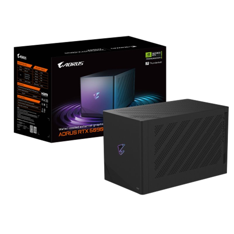 GIGABYTE AORUS RTX 5090 AI BOX Tarjeta Gráfica – 32 GB GDDR7, 512 bits, PCI-E 5.0, frecuencia de núcleo 2407 MHz, 3 x DP 2.1, 1 