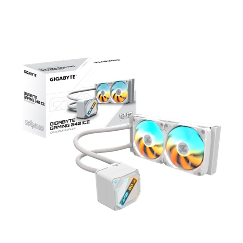 GIGABYTE GAMING 240 ICE Refrigeración Líquida para CPU - 2x120mm Ventiladores ARGB, mecanismo de enclavamiento deslizante, DAISY