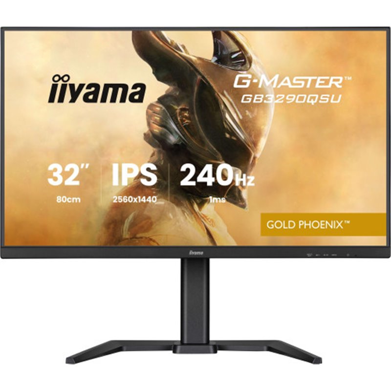 MONITOR IIYAMA, 32 PULGADAS, G-MASTER GB3271QSU-B1 FAST IPS QHD 165HZ 1MS FREESYNC USB-A ALTAVOCES ALTURA AJUSTABLE