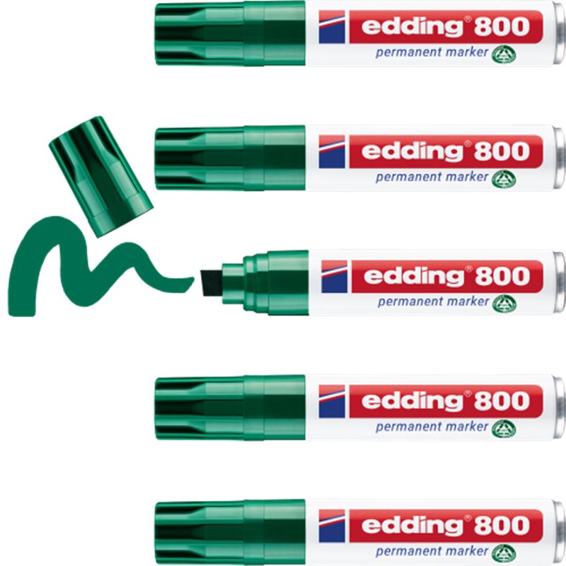 MARCADOR PERMAMENTE PUNTA BISELADA 4-12MM. VERDE EDDING 10800-04