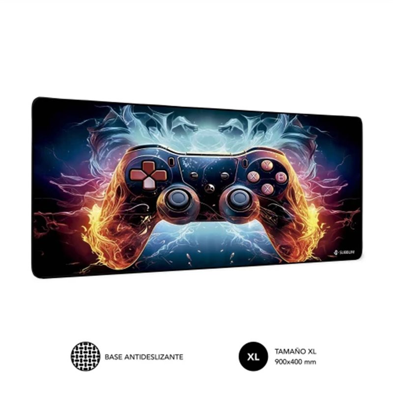 SUBBLIM GameCore XL Alfombrilla de ratón para juegos Negro, Multicolor