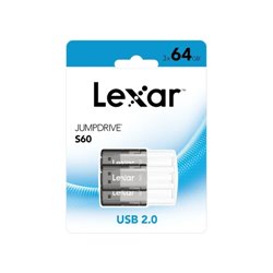 LEXAR JUMPDRIVE S60 USB 2.0 FLASH DRIVE 3 PACK 64GB