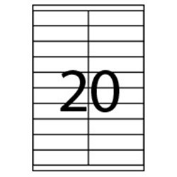 CAJA 100 HOJAS ETIQUETAS ADHESIVAS ILC BLANCA 105X29 FABRISA 15311