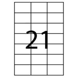 CAJA 100 HOJAS ETIQUETAS ADHESIVAS ILC BLANCA 70X42,4 FABRISA 15306