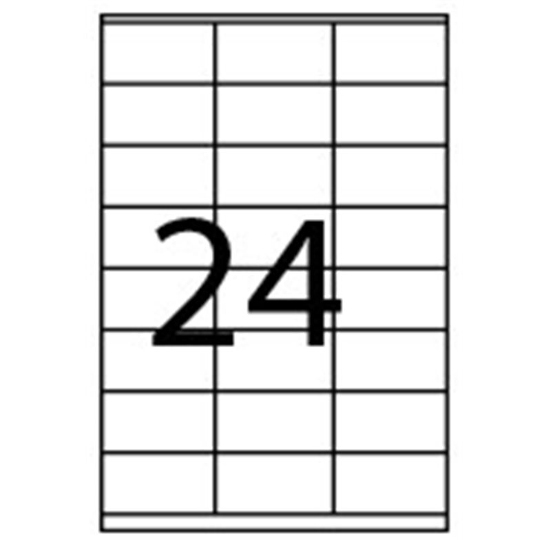 CAJA 100 HOJAS ETIQUETAS ADHESIVAS ILC BLANCA 70X37 FABRISA 15305