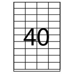 CAJA 100 HOJAS ETIQUETAS ADHESIVAS ILC BLANCA 52,5X29,7 FABRISA 15296