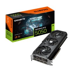 GIGABYTE GeForce RTX 5050 GAMING OC 8G Tarjeta Gráfica - 8GB GDDR6, 128bit, PCI-E 5.0, 2632MHz Frecuencia del núcleo, 2 x DP, 2 