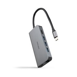 NANOCABLE HUB USB-C 3xUSB-A+HDMI+USB-C CARGA+RJ45+TF+SD