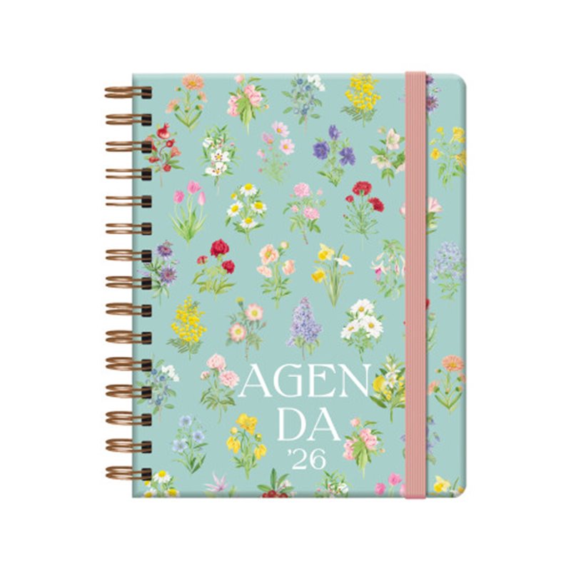 AGENDA 2026 BOTANICAL ESPIRAL SEMANA VISTA 15 X 21 CM. BOUQUET DOHE 13265 - 26