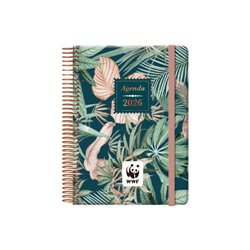 AGENDA 2026 WWF ESPIRAL DÍA PÁGINA 12,5 X 18 CM. CON 4 HOJAS DE PEGATINAS DOHE 13217 - 26