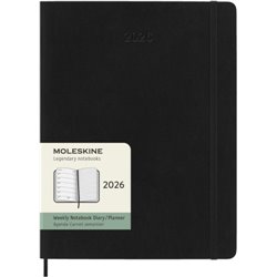 AGENDA 2026 TAPA BLANDA 12 MESES SEMANAL XL (19 X 25 CM) NEGRA MOLESKINE DSB12WN4Y26