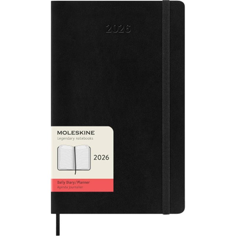 AGENDA 2026 TAPA BLANDA 12 MESES DIARIA L (13 X 21 CM) NEGRA MOLESKINE DSB12DC3Y26