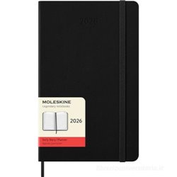 AGENDA 2026 TAPA DURA 12 MESES DIARIA L (13 X 21 CM) NEGRA MOLESKINE DHB12DC3Y26