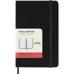 AGENDA 2026 TAPA DURA 12 MESES DIARIA P (9 x 14 CM) NEGRA MOLESKINE DHB12DC2Y26