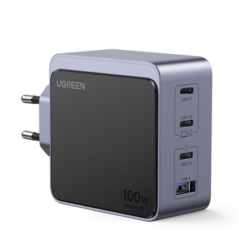 Ugreen Nexode S 100W 4-Port GaN Fast Charger EU gray Ordenador portátil, Teléfono móvil, Portátil, Batería portátil, Tableta Gri