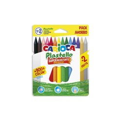 CAJA 12+2 PLASTICERA COLORES SURTIDOS PLASTELLO CARIOCA 42714