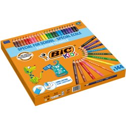 CAJA 144 LAPICES DE COLORES SURTIDOS CLASSPACKS EVOLUTION TRIANGLE BIC 8878311