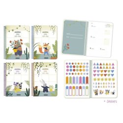 AGENDA ESCOLAR 2025-2026 ANIMALS 4 SEMANA VISTA TAPA CARTON INGRAF 333351