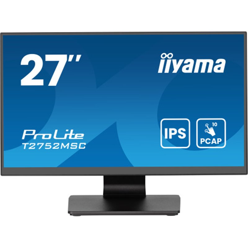 iiyama ProLite T2752MSC-B1AG pantalla para PC 68,6 cm (27") 1920 x 1080 Pixeles Full HD LED Pantalla táctil Negro