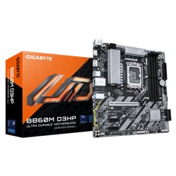 GIGABYTE B860M D3HP Placa base - CPUs Intel Core Ultra, VRM de 4+1+2+1 fases, hasta 9066MHz DDR5, 2xPCIe 4.0 M.2, LAN GbE, USB 3