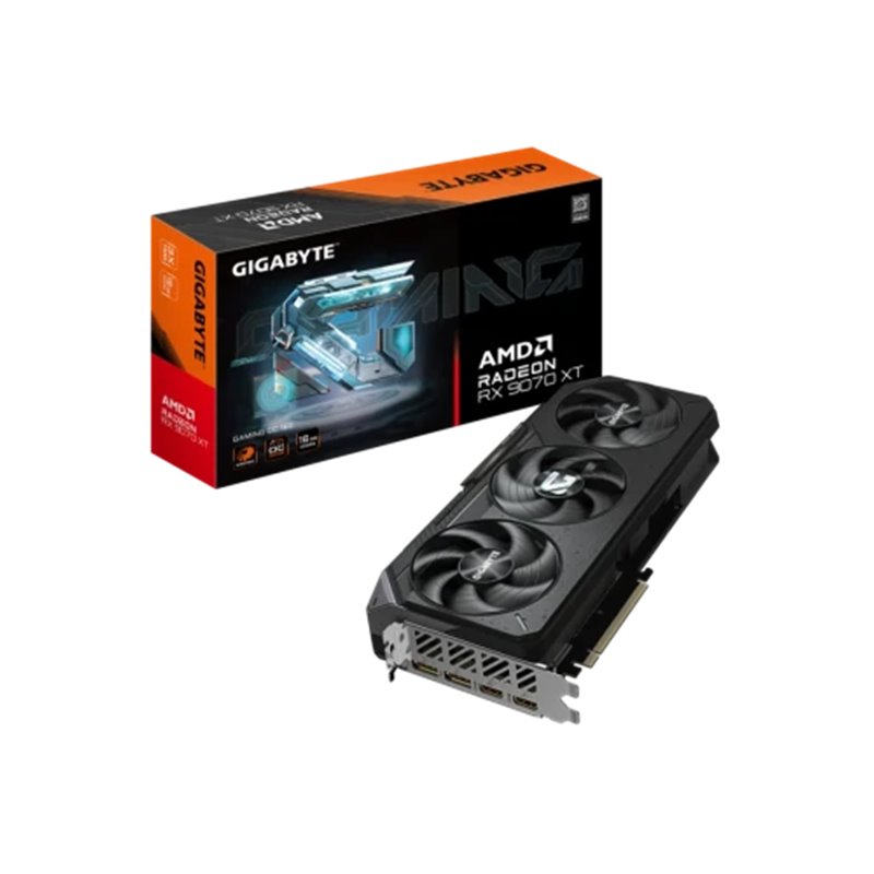 VGA GIGABYTE GV-R9070XTGAMING OC-16GD,AMD,RX9070XT,16GB,GDDR6,256BIT,2HDMI+2DP,WINDFORCE (3 VENTILADORES)