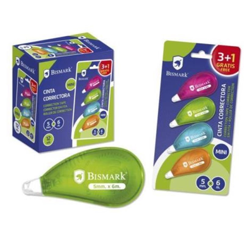 CINTA CORRECTORA TIPEX  MINI NEON 5MMX6M