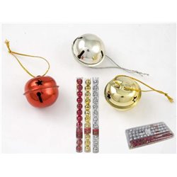 SET 12 COLGANTES CASCABEL 3CM 3STD