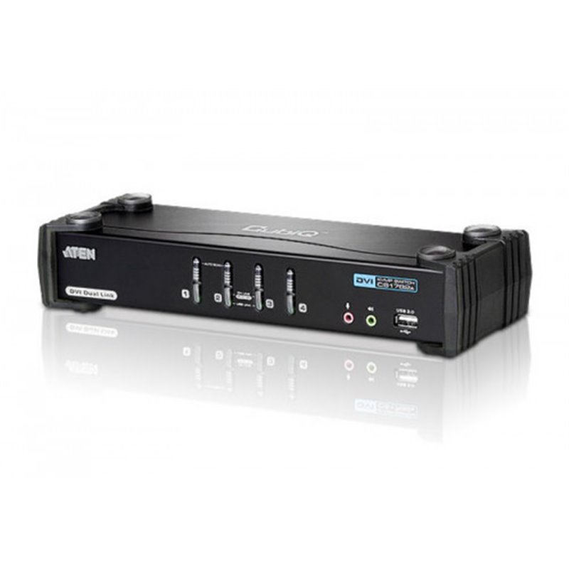 ATEN SWITCH KVMP DVI/AUDIO DUAL LINK USB DE 4 PUERTOS (CS1784A-AT-G)