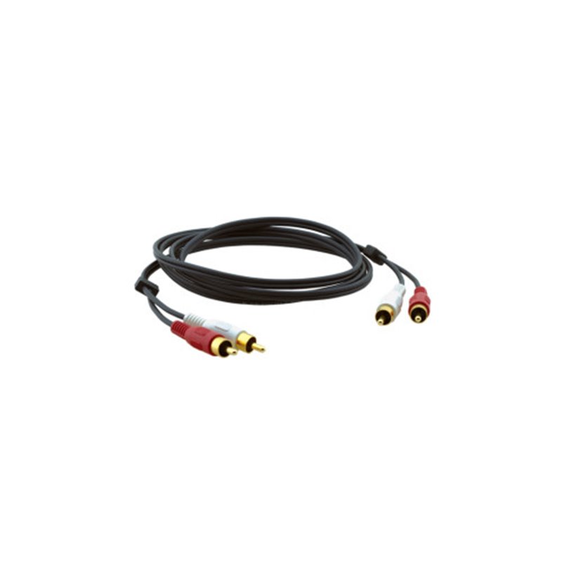 Kramer Electronics 2xRCA, M/M, 1.8m cable de audio 1,8 m RCA Negro