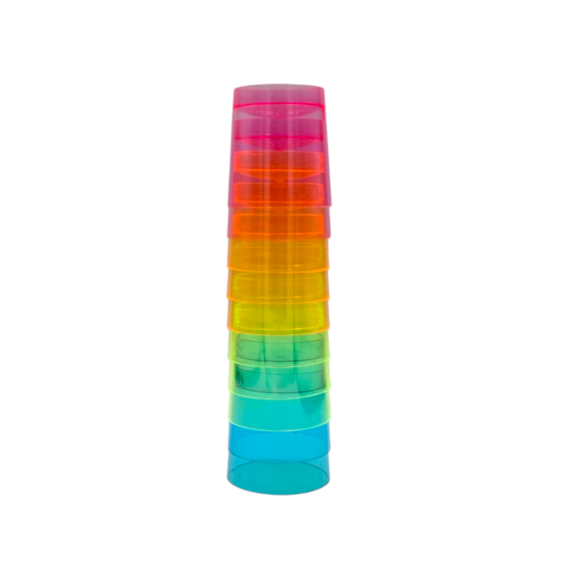 VASO PLASTICO CHUPITO COLORES 33CC 10UDS.