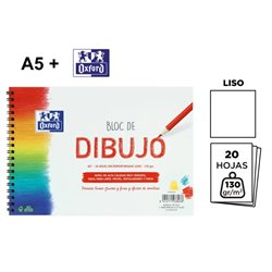 BLOC DIBUJO OXFORD MICROPERFORADO 20H 130GR A5+ LISO