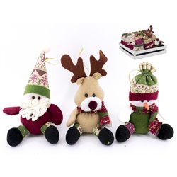 PELUCHE NAVIDAD 10CM 3ST