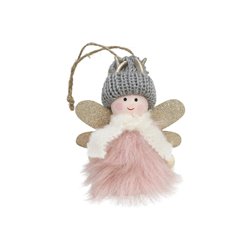 COLGANTE �NGEL GORRO GRIS 11X8,5X5CM