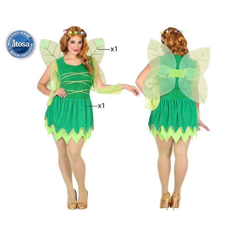 DISFRAZ HADA VERDE MUJER ADULTO ALAS
