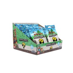 DISPLAY 24 SOBRES FIGURA DE METAL 4 CM MINECRAFT