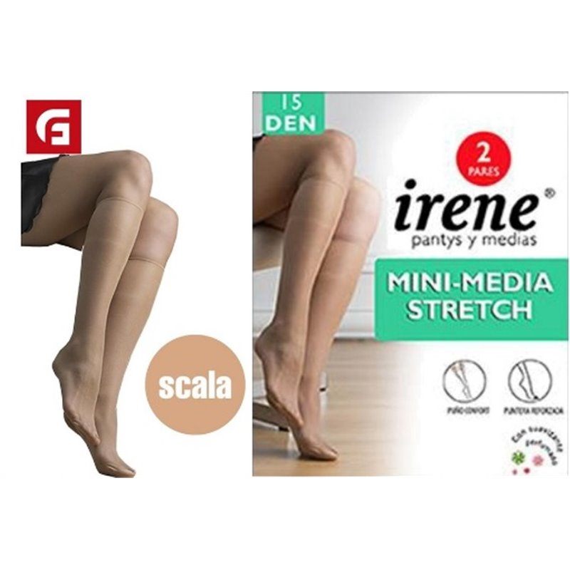 MINI-MEDIA STRECH 2 PARES TALLA UNICA SCALA