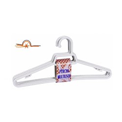 5 PERCHAS PLASTICO BLANCAS