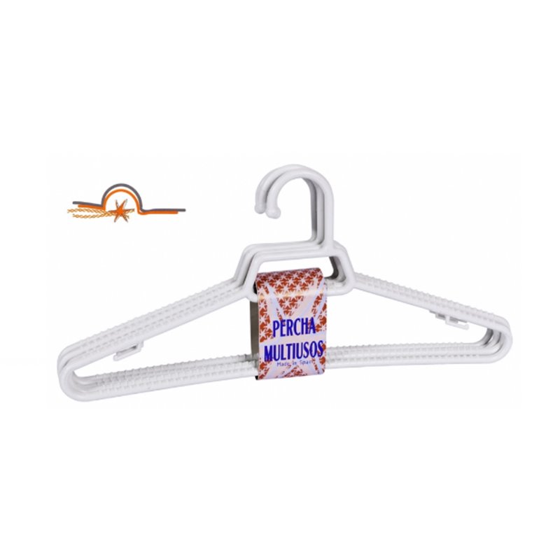 5 PERCHAS PLASTICO BLANCAS