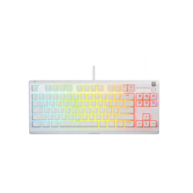 TECLADO STEELSERIES APEX 3 TKL (USA) BLANCO (64819)