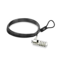 Ewent EW1243 cable antirrobo Negro, Zinc 1,5 m